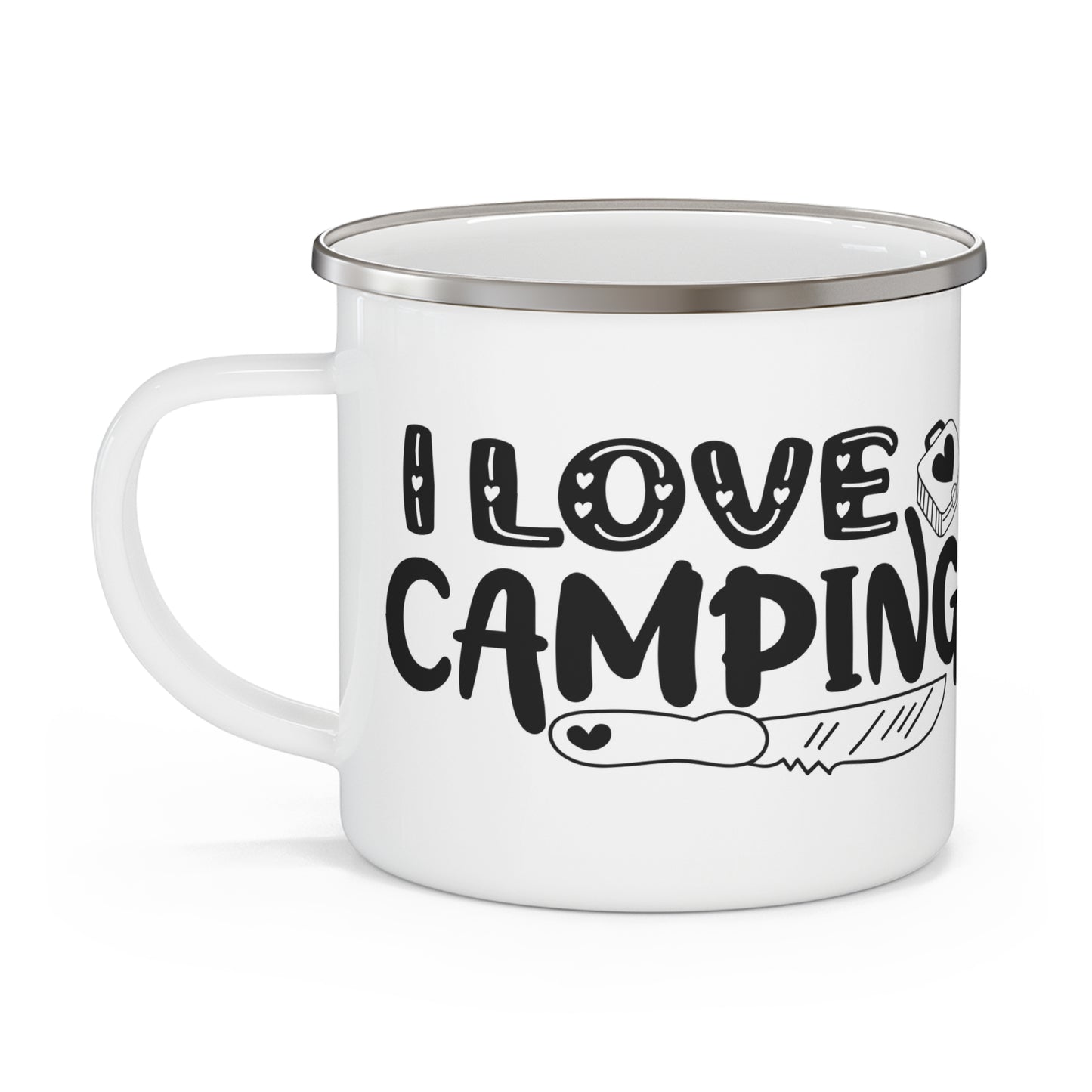 I Love Camping Enamel Camping Mug