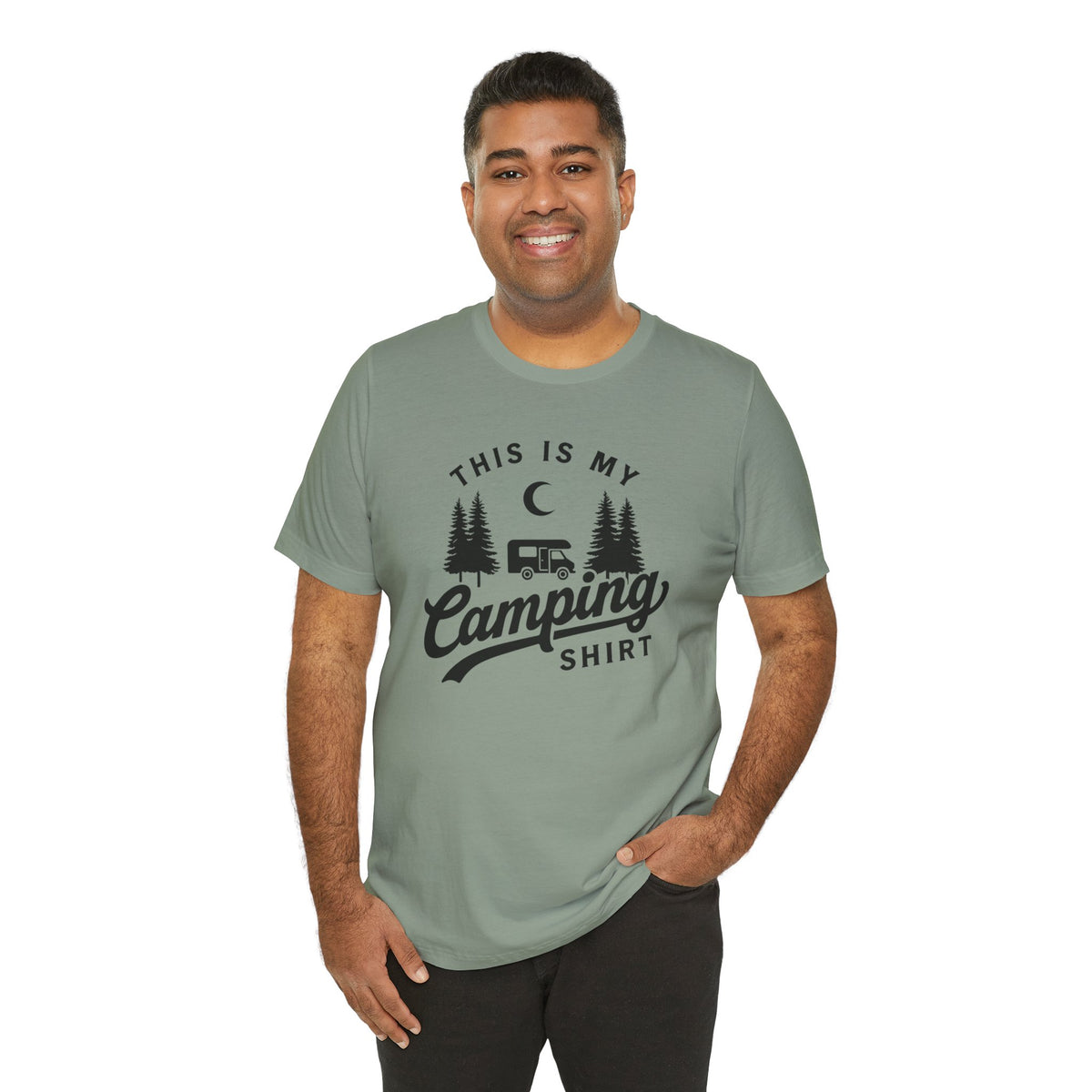 This Is My Camping Shirt Tee — Retro Camper Graphic T-Shirt for Outdoor Lovers
