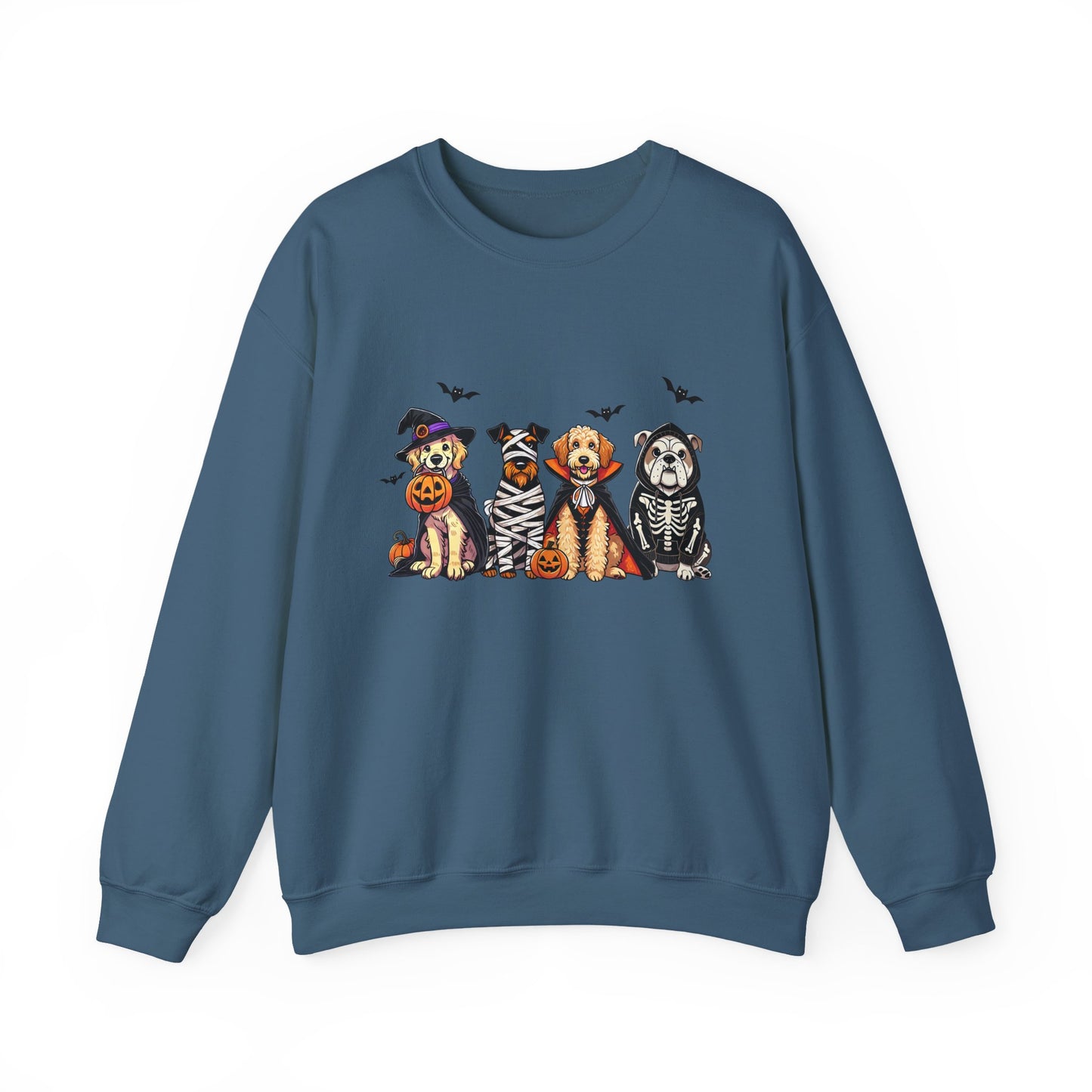 Cute Trick or Treat Dogs Women's Halloween Sweatshirt