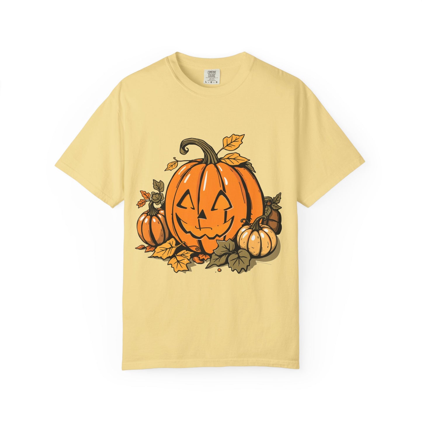 Comfort Colors Pumpkin Shirt | Womens Halloween Fall Graphic Tee