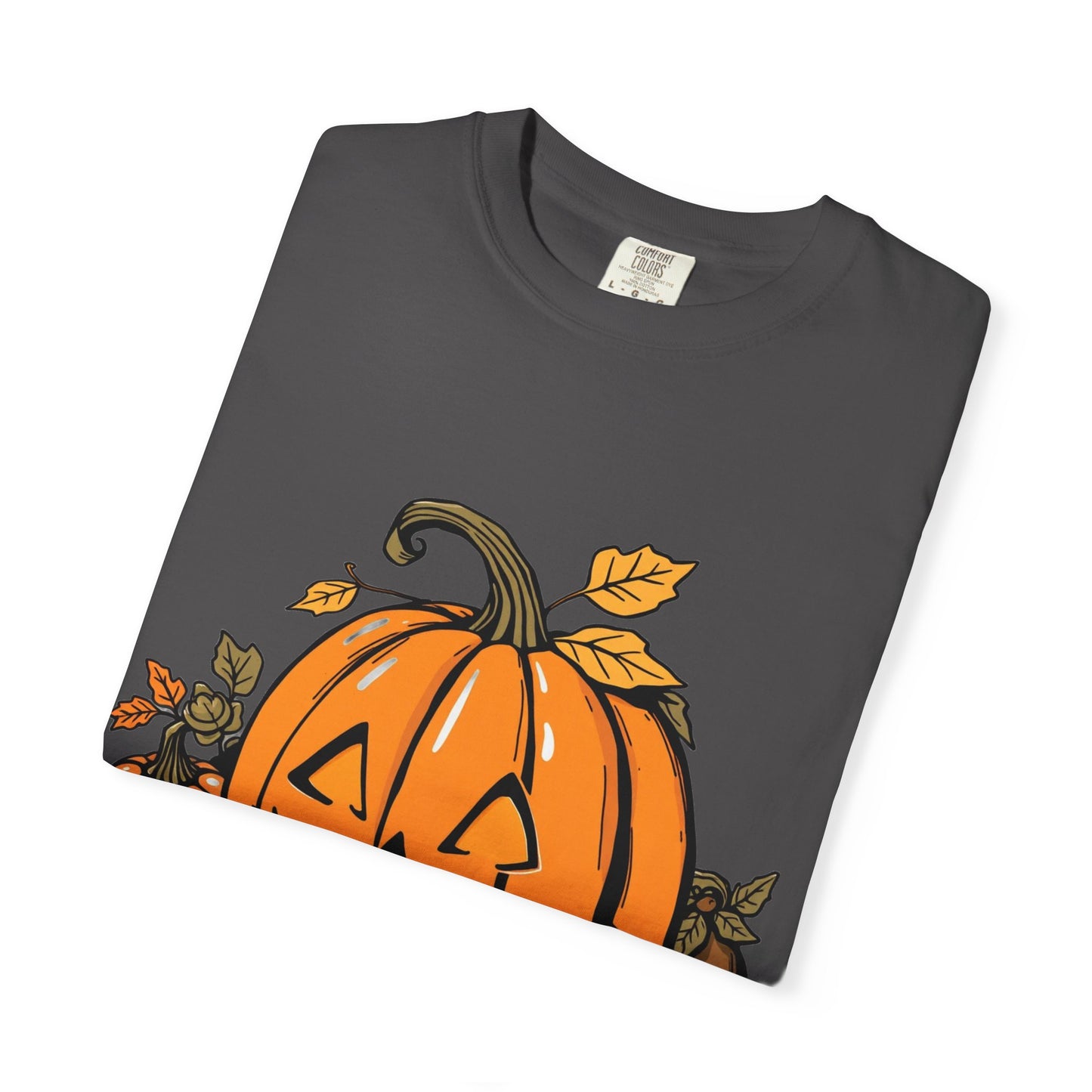 Comfort Colors Pumpkin Shirt | Womens Halloween Fall Graphic Tee