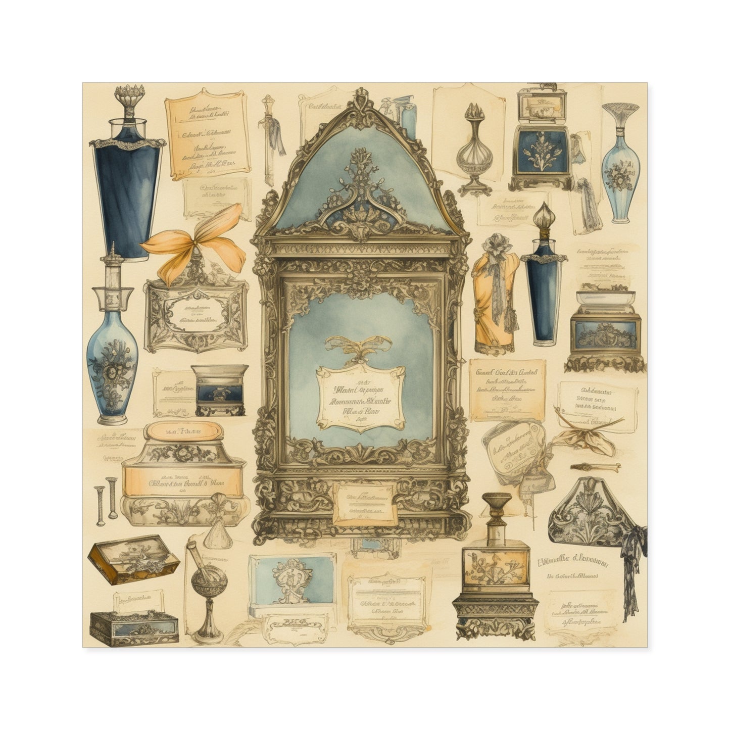 Antique Apothecary Label Square Decal #4