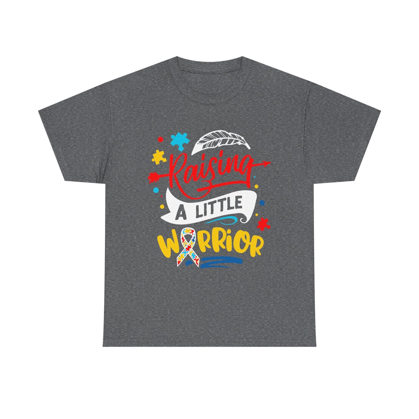 Raising A Little Warrior Autism Dad T-shirt for Dad for Father's Day