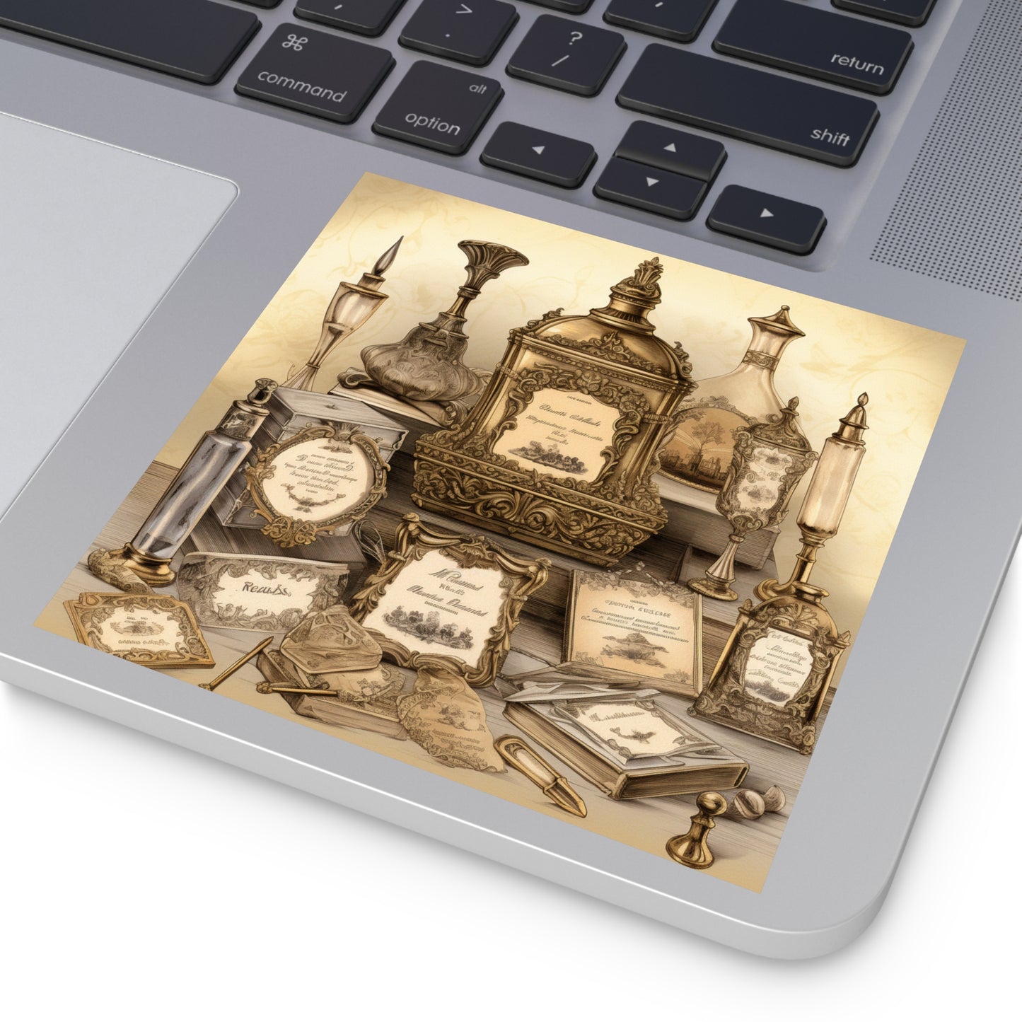 Antique Apothecary Label Square Decal #2