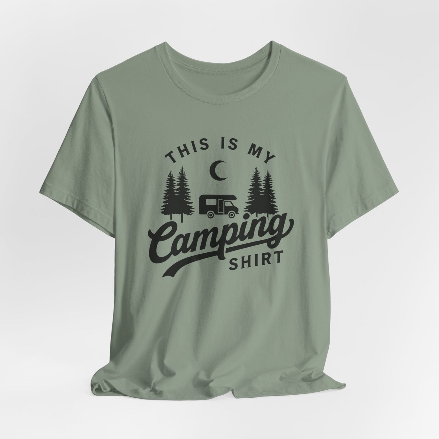 This Is My Camping Shirt Tee — Retro Camper Graphic T-Shirt for Outdoor Lovers