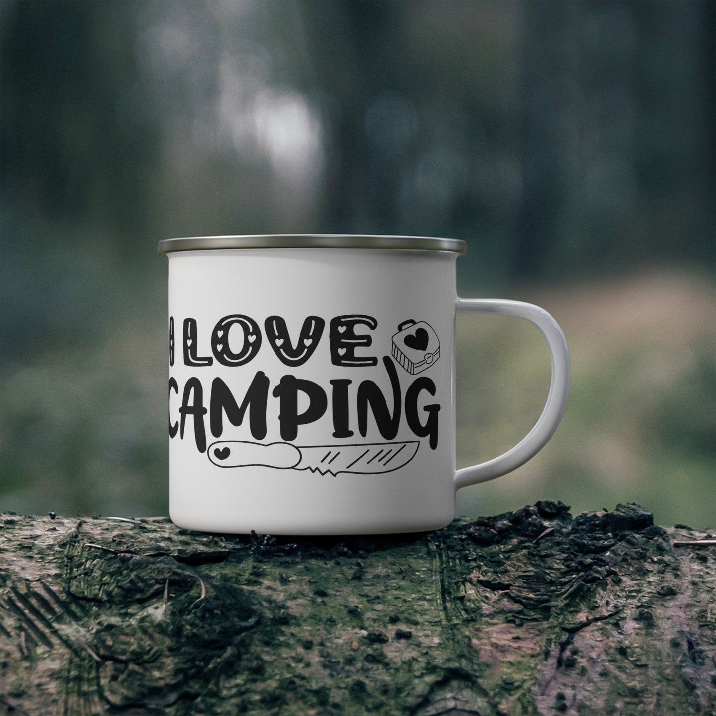 I Love Camping Enamel Camping Mug