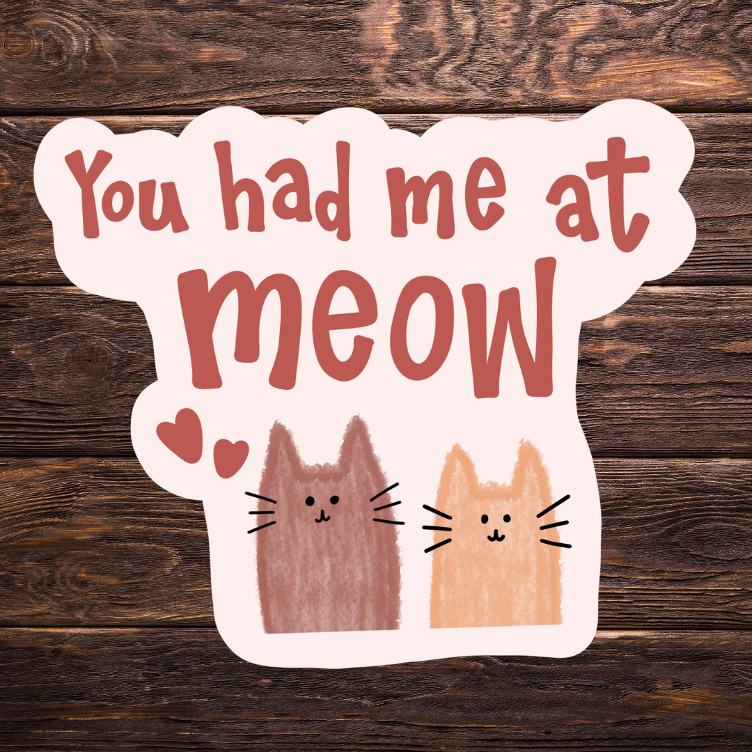 You Had Me at Meow Vinyl Sticker