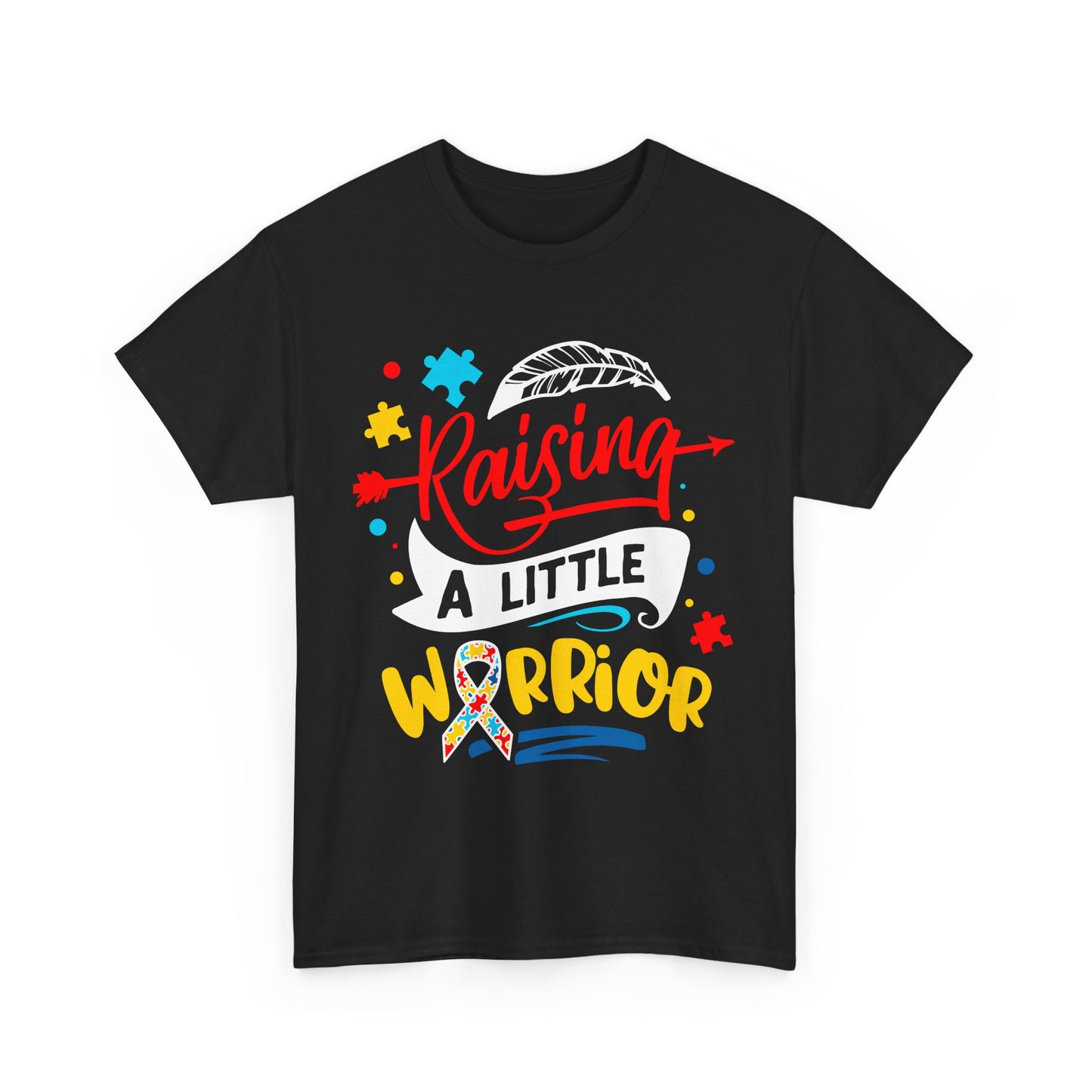 Raising A Little Warrior Autism Dad T-shirt for Dad for Father's Day