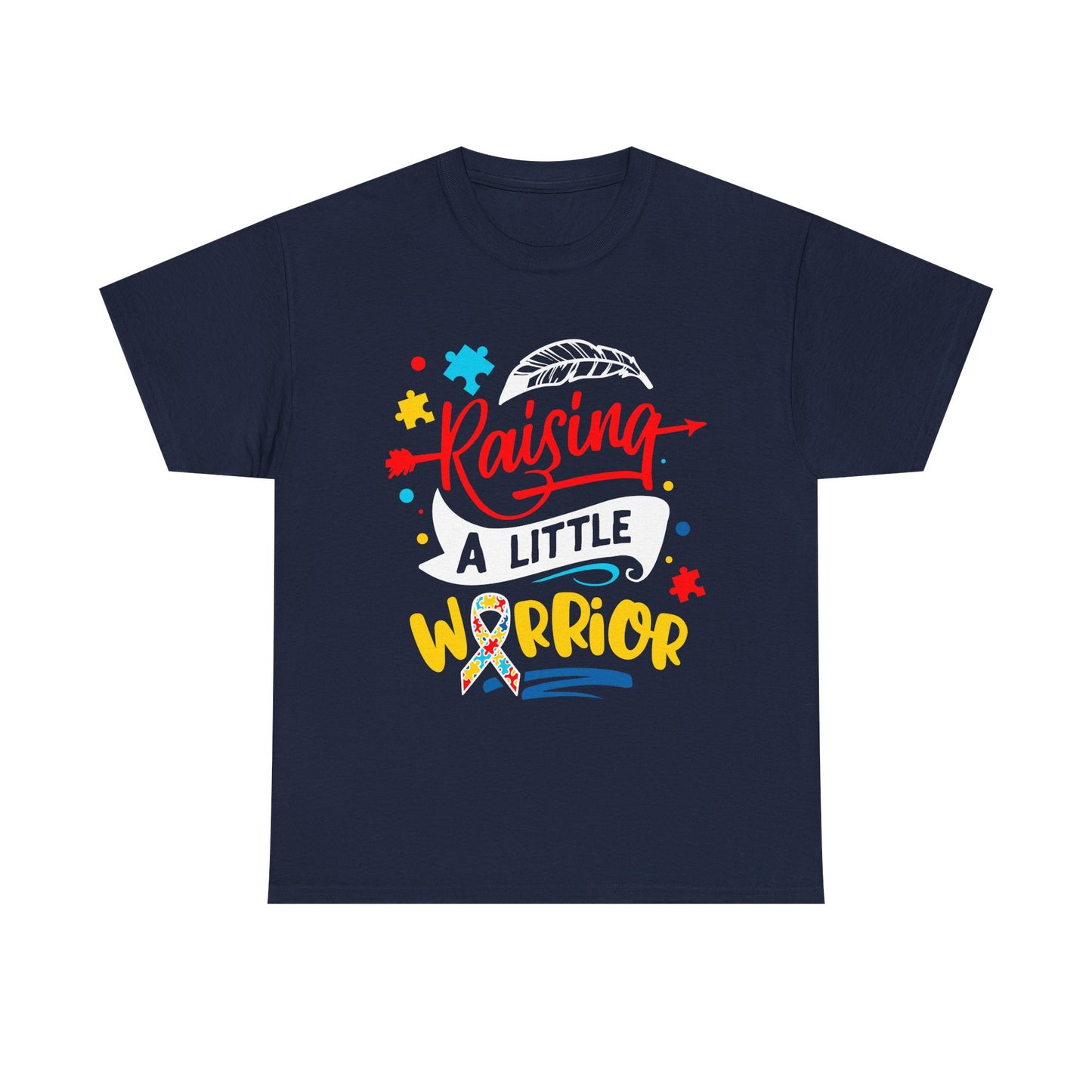 Raising A Little Warrior Autism Dad T-shirt for Dad for Father's Day