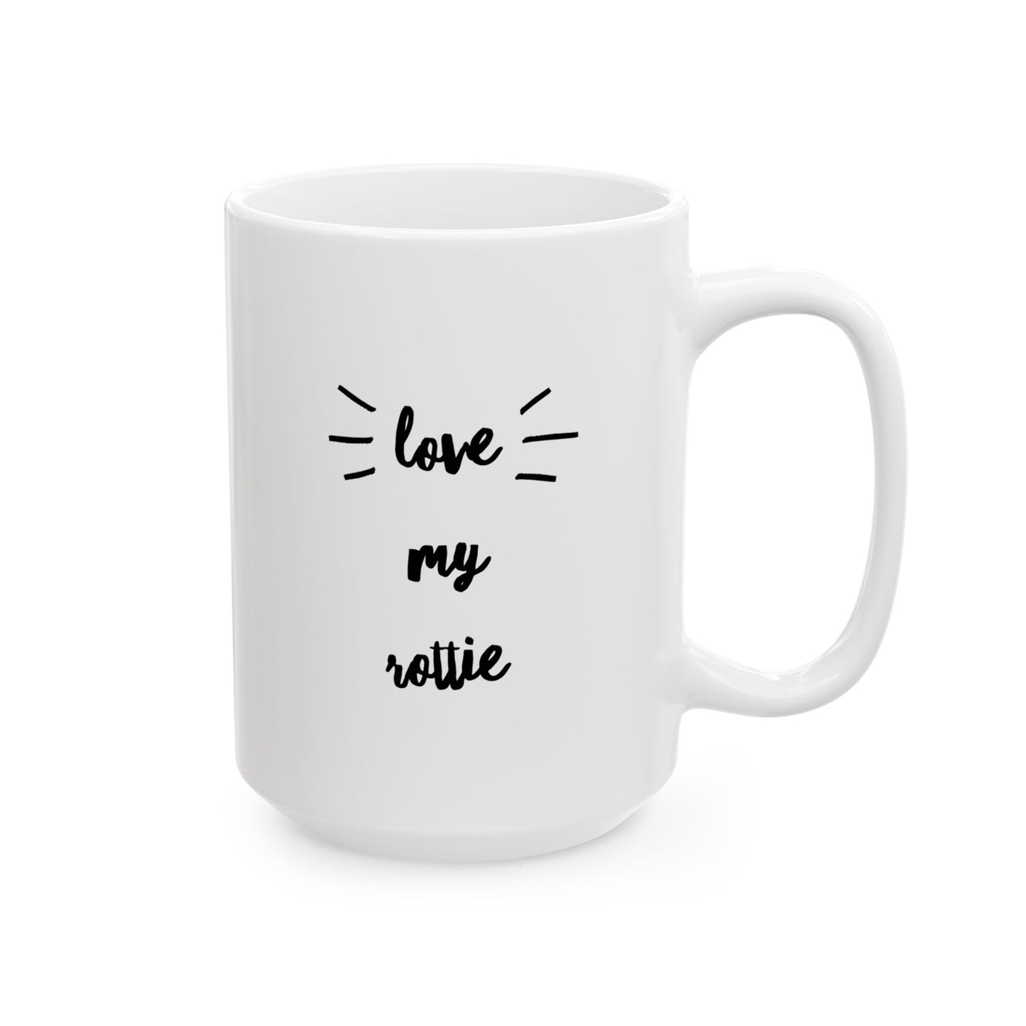 Rottie Love Ceramic Mug (11oz, 15oz)