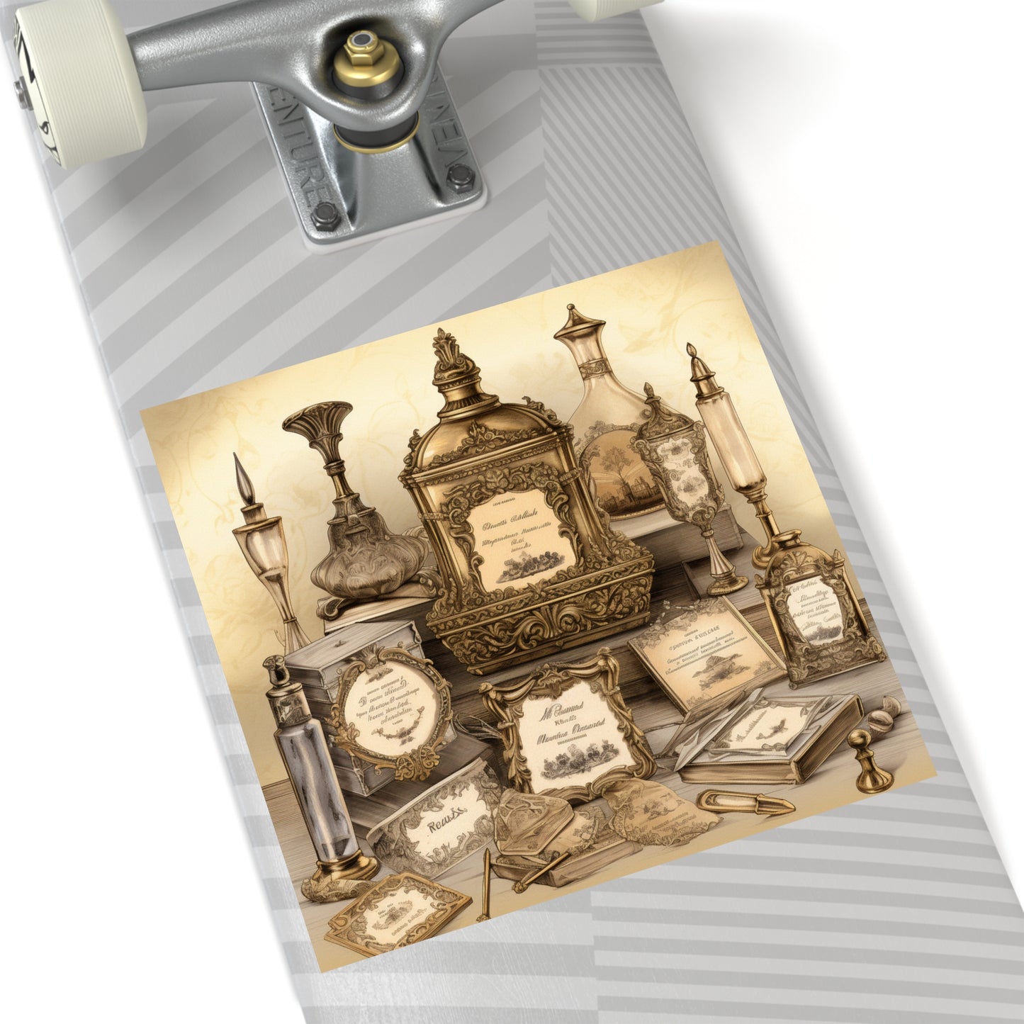 Antique Apothecary Label Square Decal #2