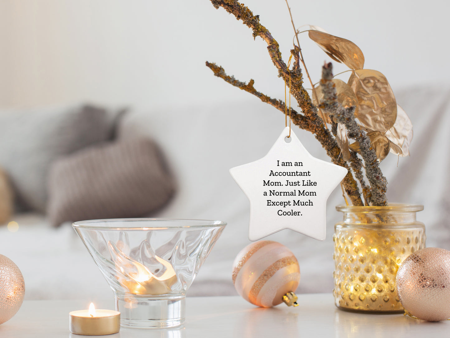 Accountant Mom Star Ornament
