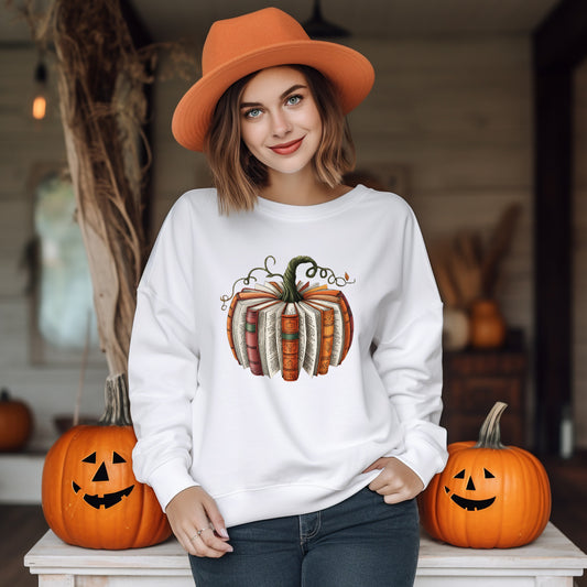 Fall Book Pumpkin Women's Sweatshirt