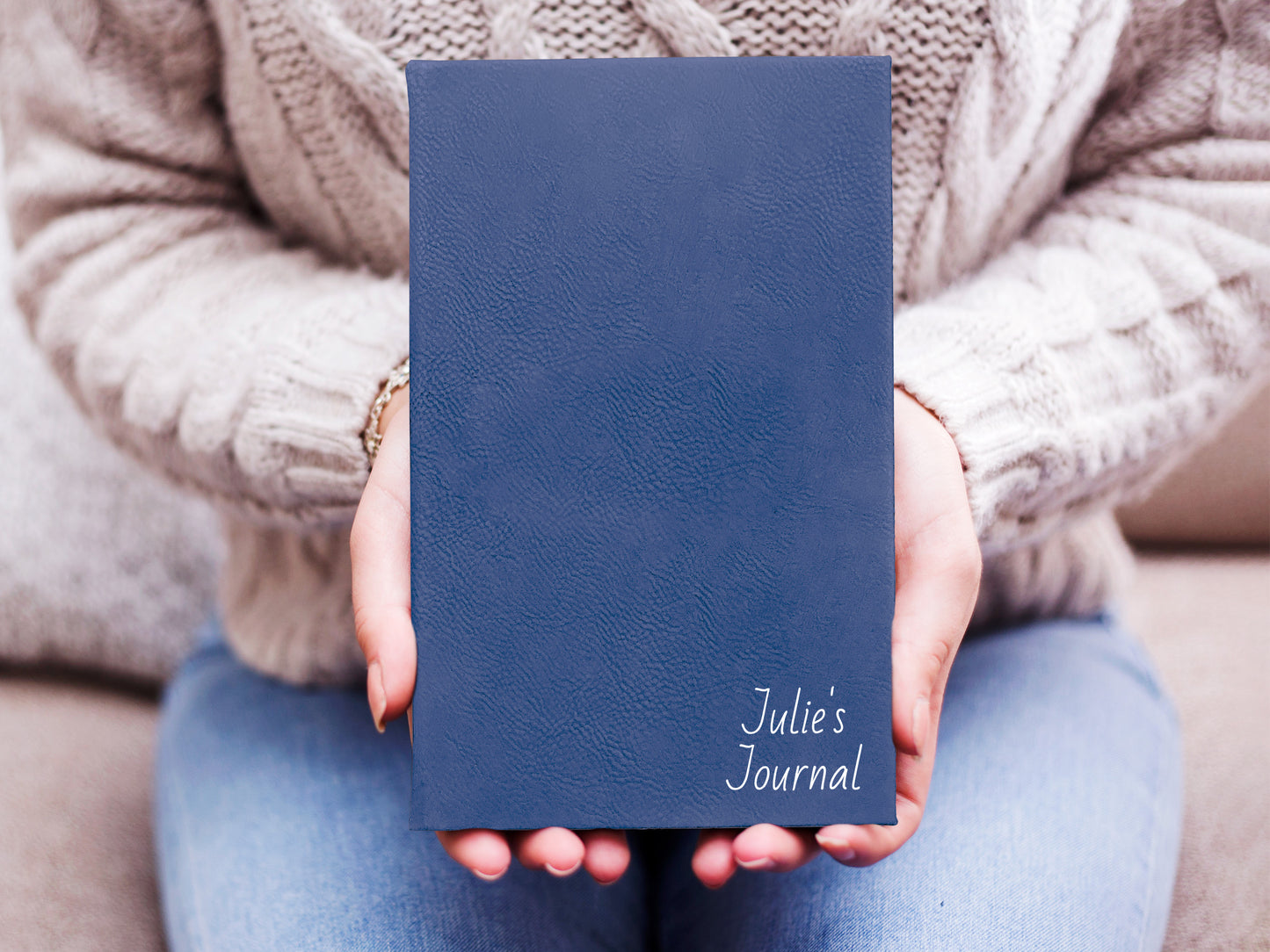 Personalized Vegan Leather Journal - Custom Eco-Friendly Notebook for Writers