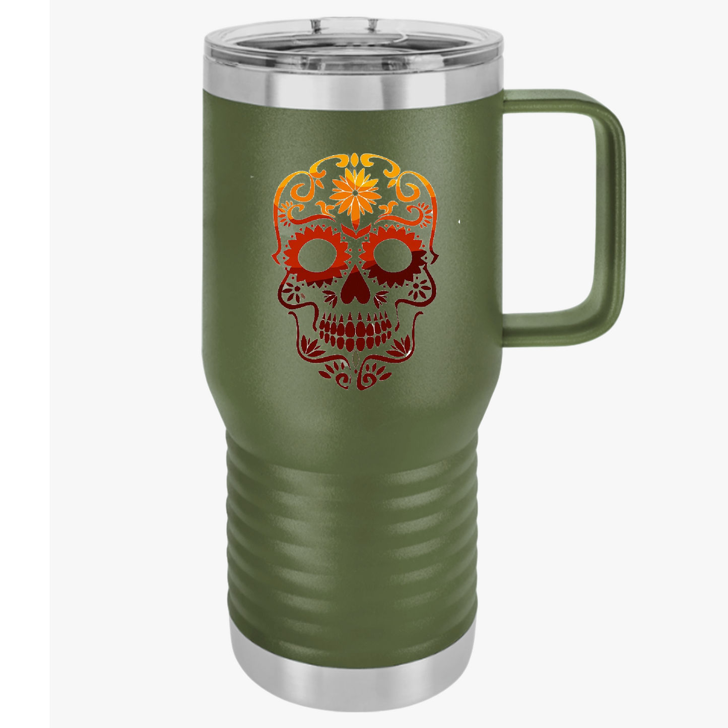 Sugar Skull Travel Mug, 20oz
