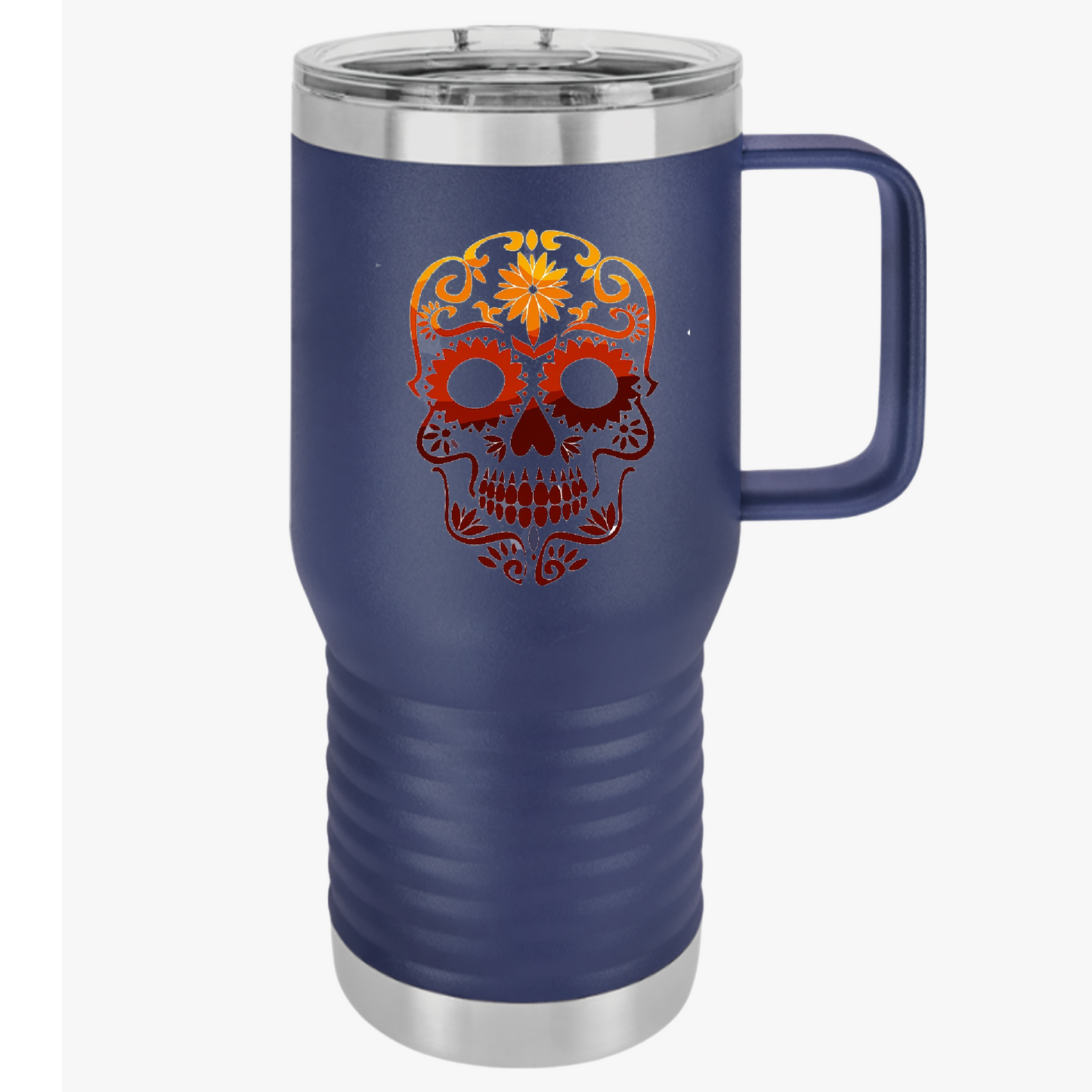 Sugar Skull Travel Mug, 20oz