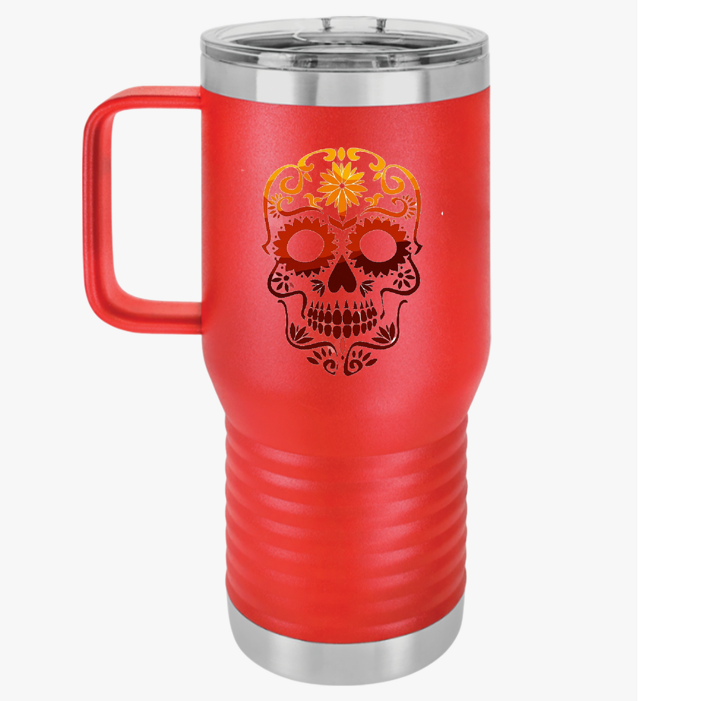 Sugar Skull Travel Mug, 20oz