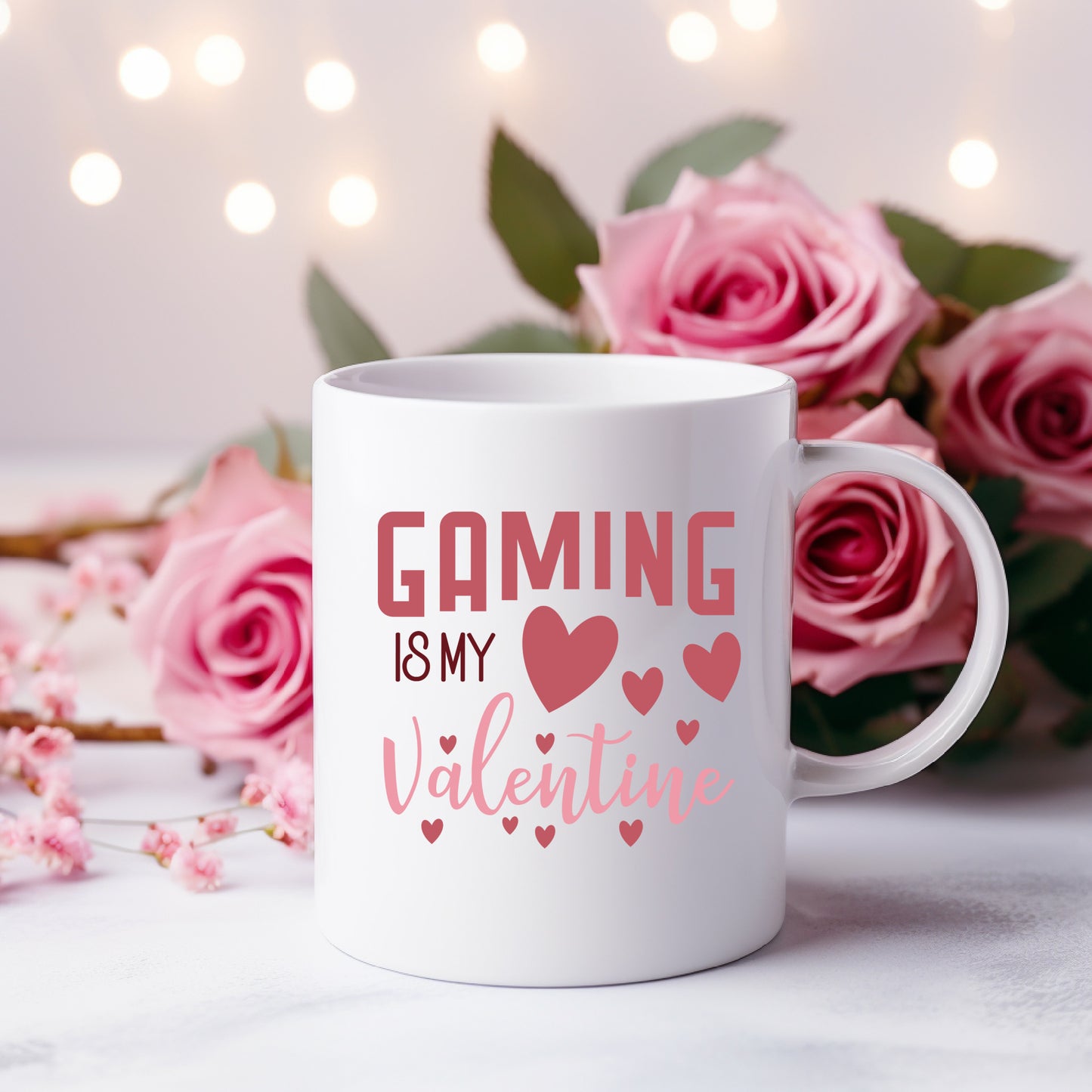 Gaming Is My Valentine Ceramic Mug — 11oz & 15oz Cute Gamer Coffee Cup