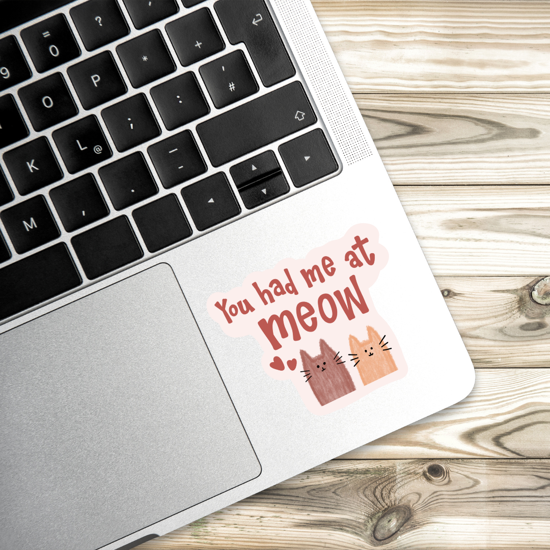 You Had Me at Meow Vinyl Sticker