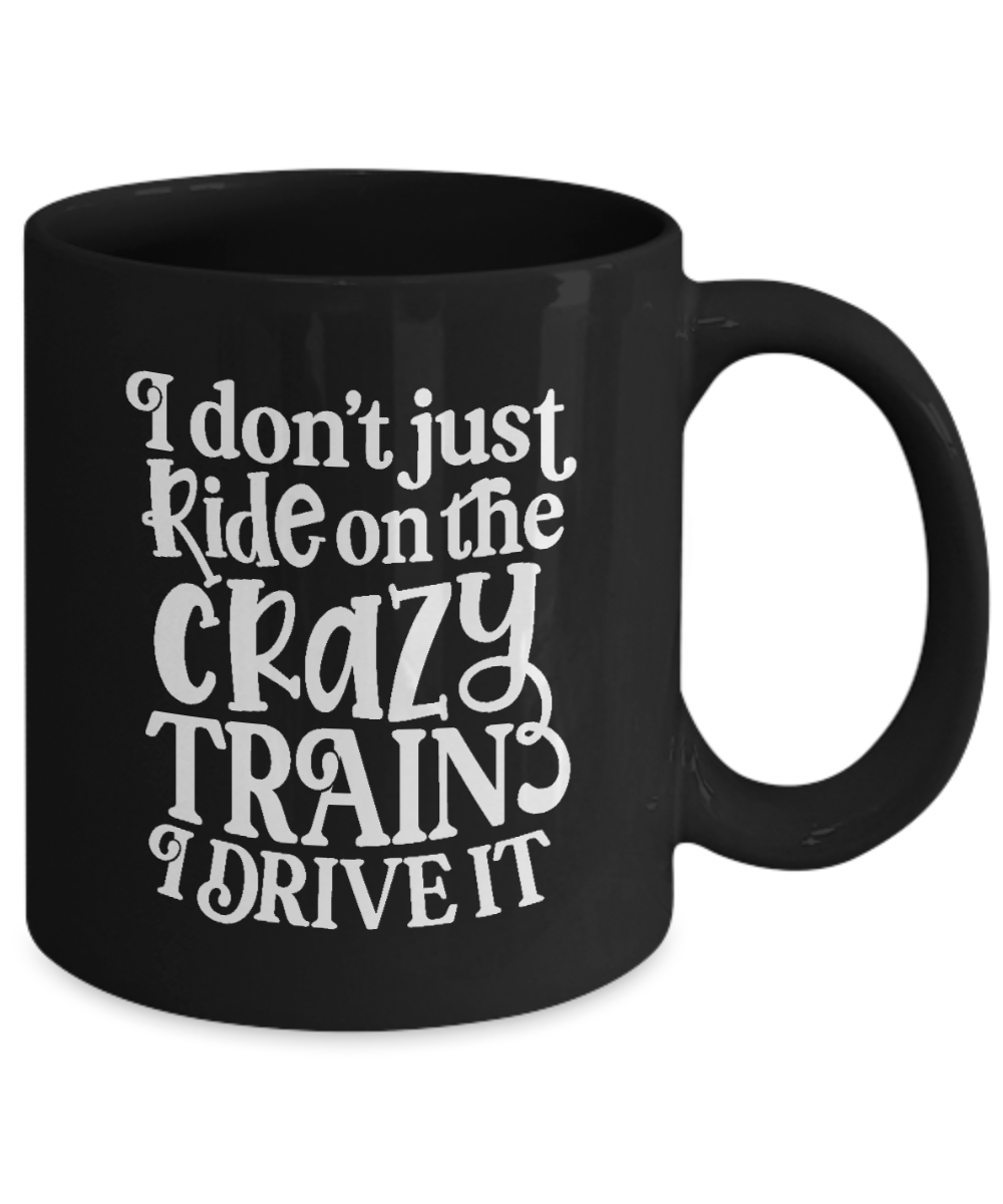 Crazy Train 11oz Black Mug