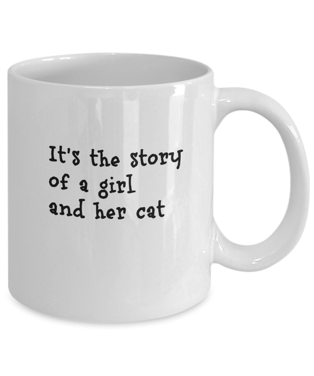 Girl Story Cat Mug