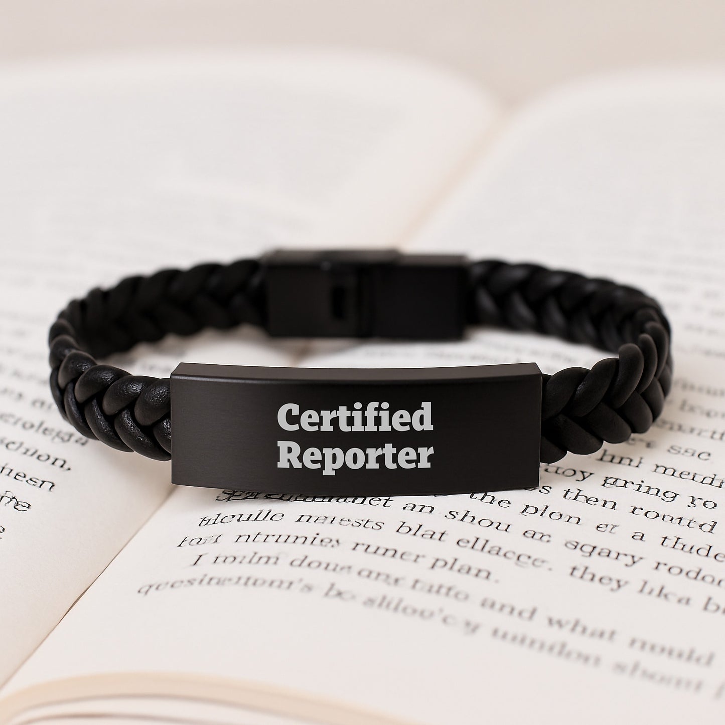 Funny Quote Gifts for Reporter - Interlaced Leather Bracelet with Stainless Steel and PU Leather - Gifts from Family to Mother's Day Unique Gifts - Image 3