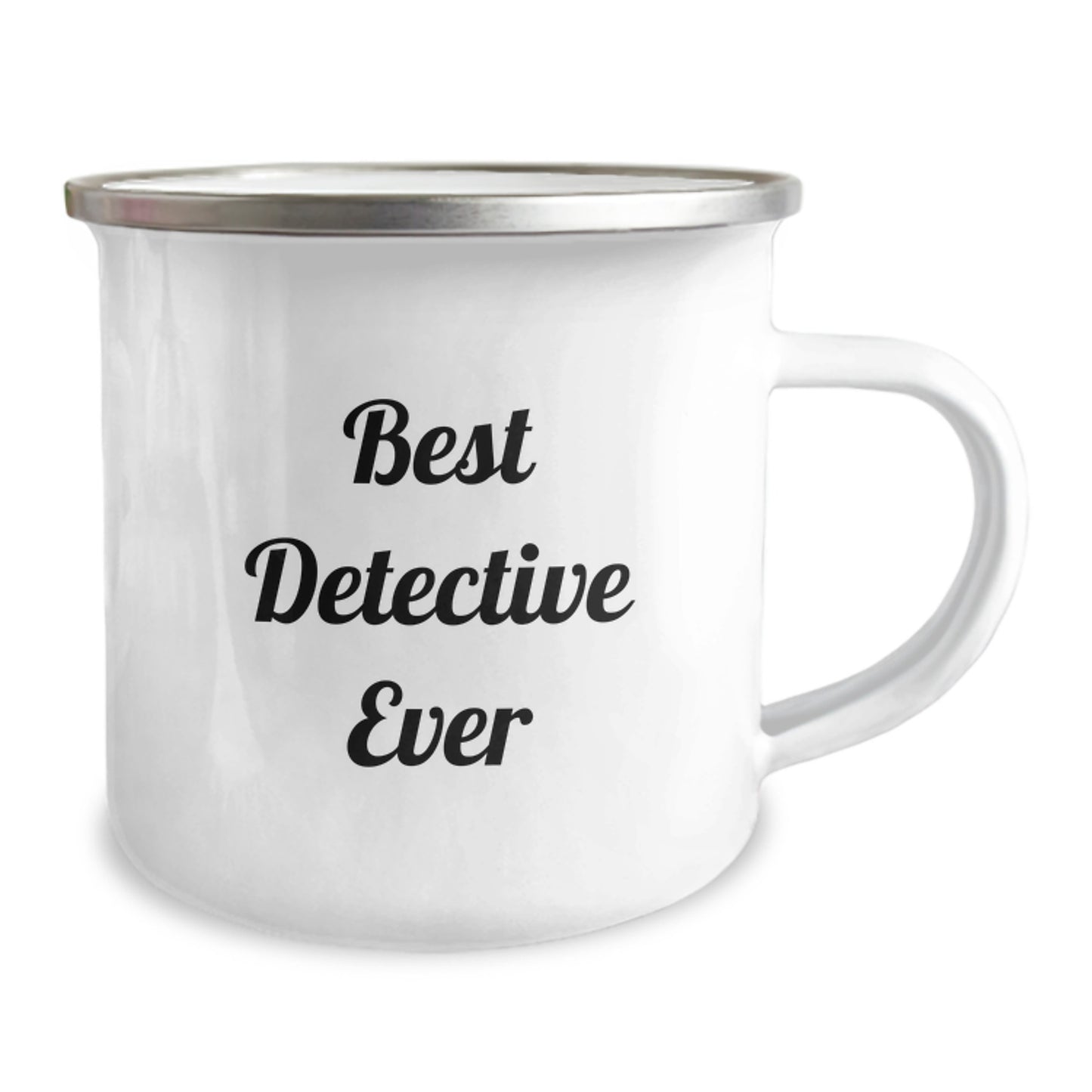 Funny Detective Gifts for Graduation - Best Detective Ever Quote, 12 oz Camping Mug for Men, Women, Friends, Coworkers, Family - Image 2