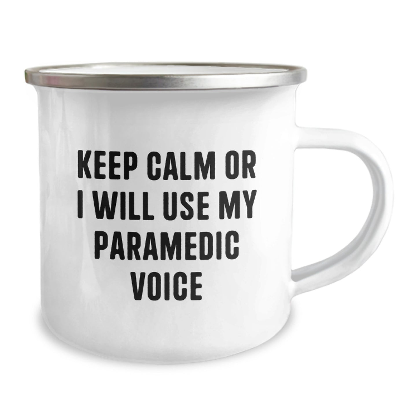 Rescue Worker Christmas Unique Gifts from Friends - Funny Camping Mug for Rescue Worker Men and Women - Keep Calm Or I Will Use My Rescue Worker Voice - Image 2