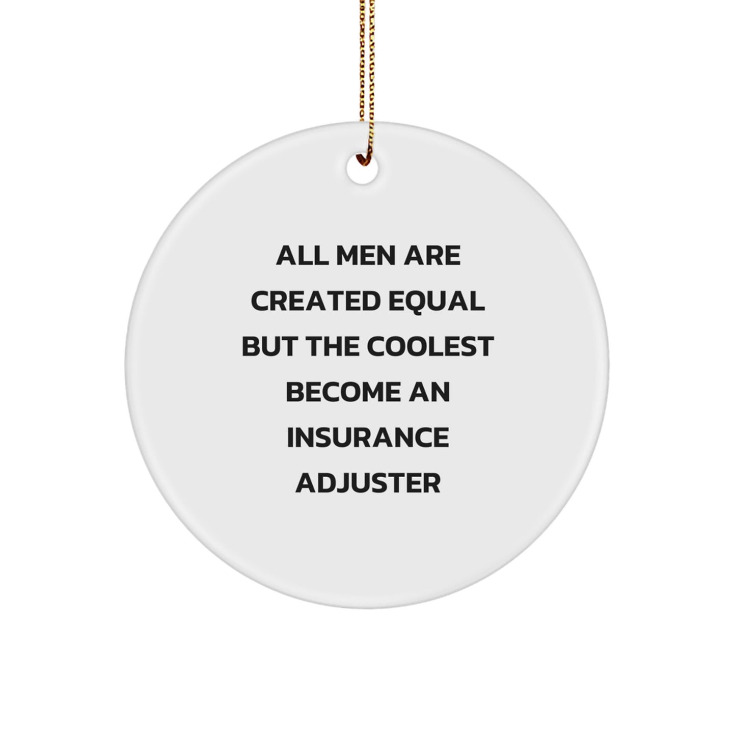 Insurance Adjuster Keepsake Christmas Ornament for Him Gift - Image 1