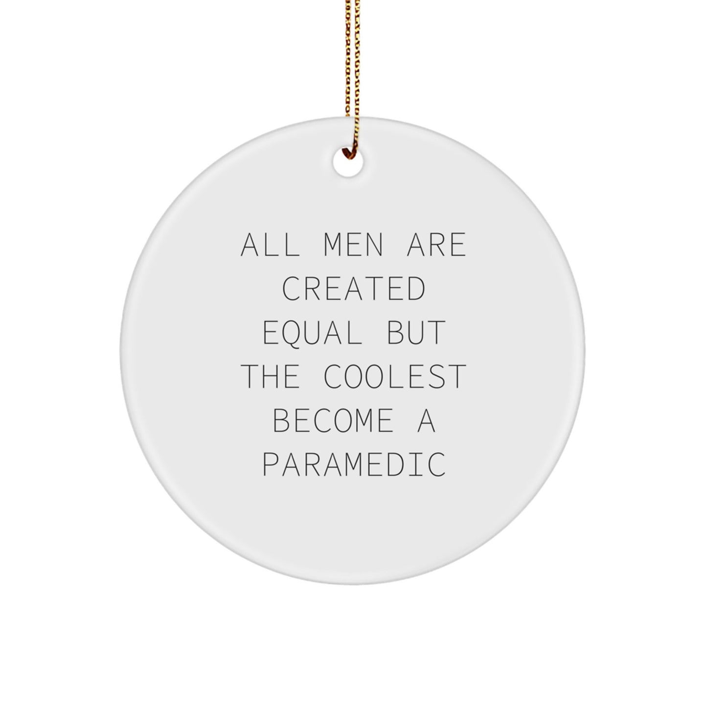 Funny Rescue Worker Gifts from Friends, Inspirational Circle Ornaments for Men, Rescue Worker Christmas Unique Gifts, Circle Ornament Gifts for Rescue Workers - Image 1