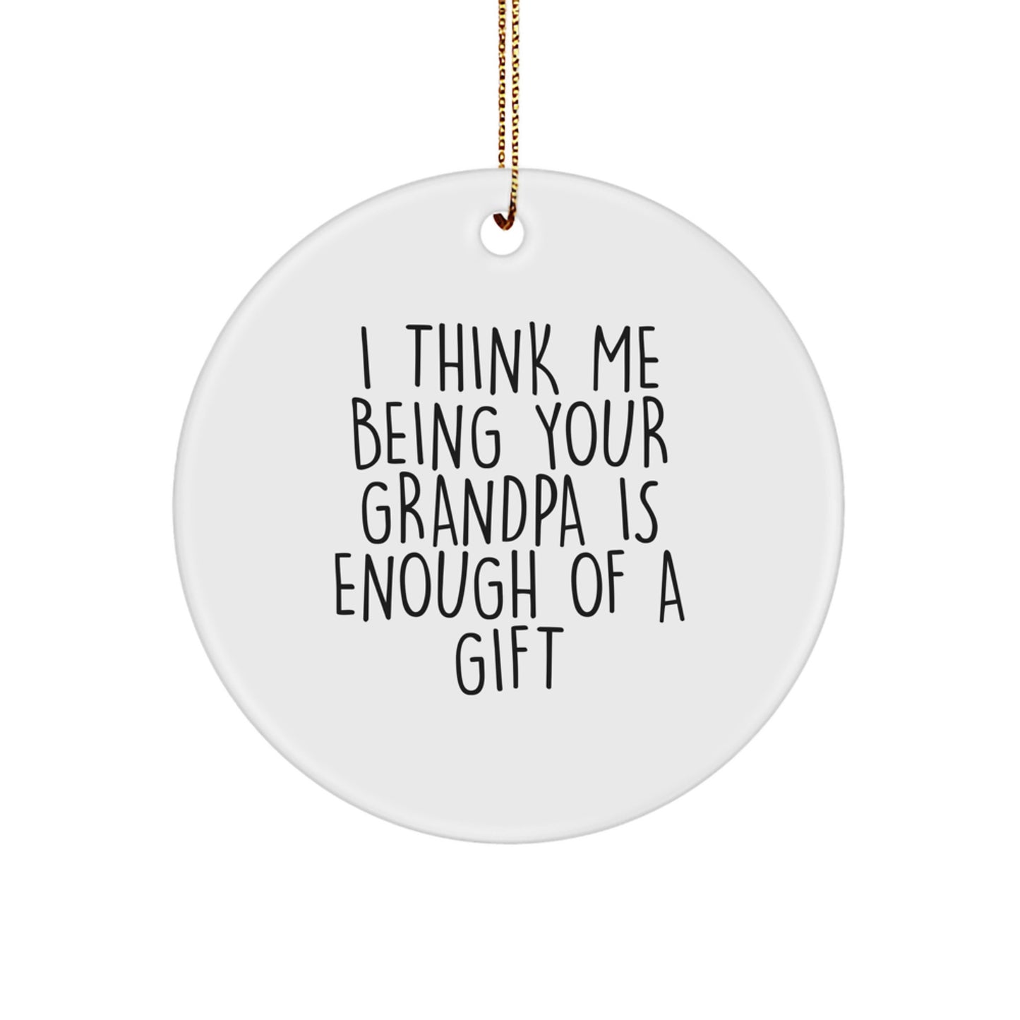 Grandpa Keepsake Christmas Ornament for Him Gift – Heartfelt Quote - Image 1