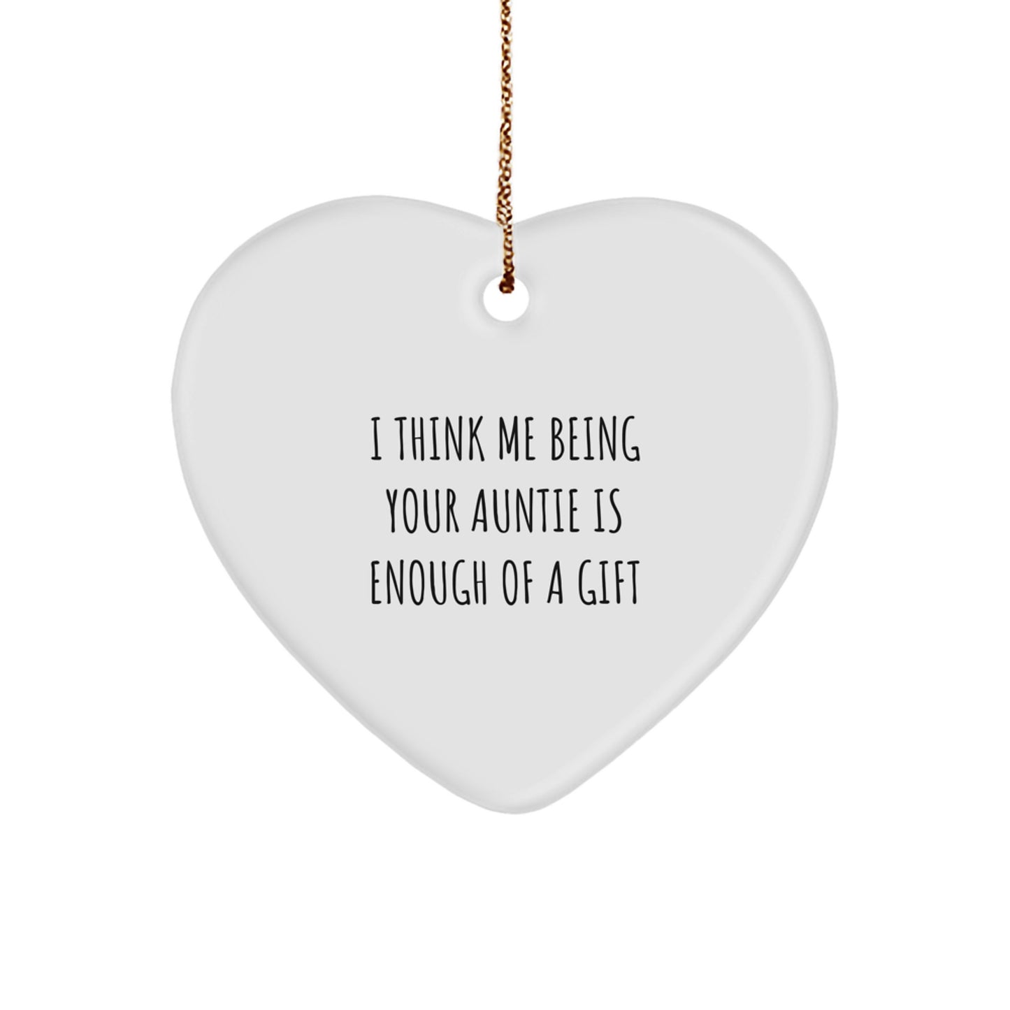 Christmas Gift for Her Present Auntie Heart Ornament - Image 1