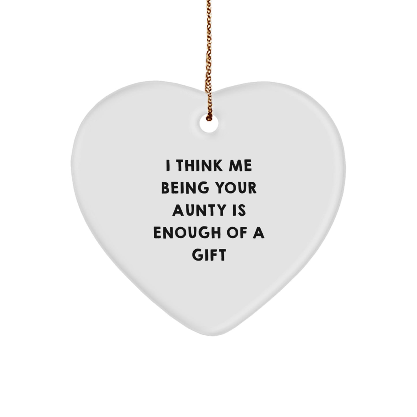 Funny Aunty Gifts from Men to Heart Ornament Loving Aunties for Christmas Unique Gifts - Image 1