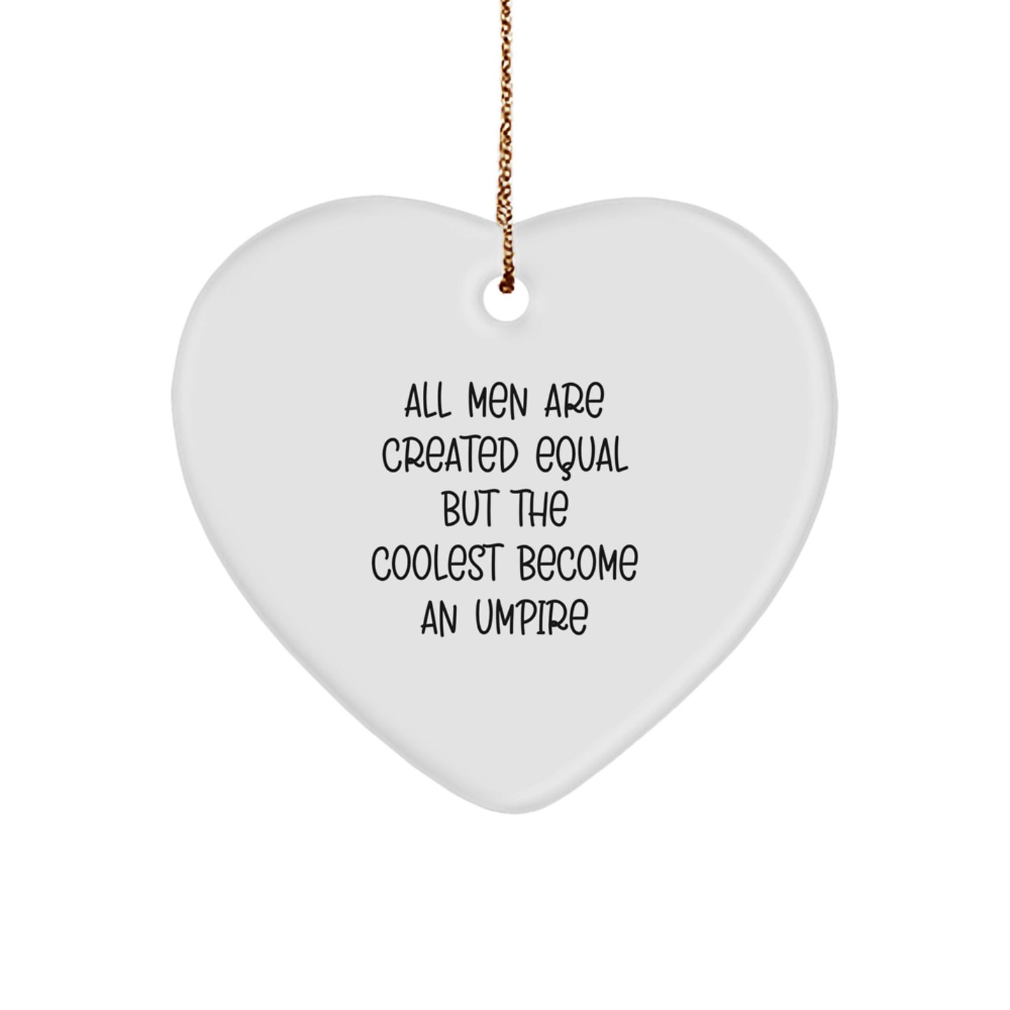 Funny Umpire Gifts for Men - Umpire Heart Ornament, Christmas Unique Gifts from Friends, Family - Image 1
