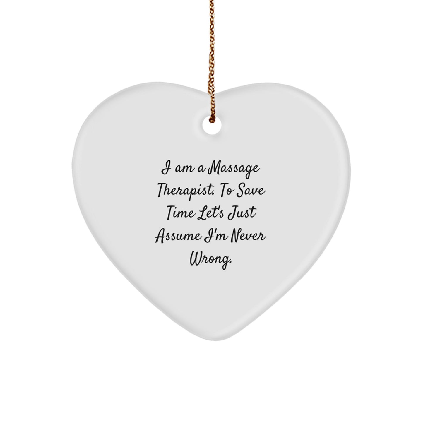 Funny Massage Therapist Heart Ornament Gifts from Friends to Family for Christmas Unique Presents - Image 1