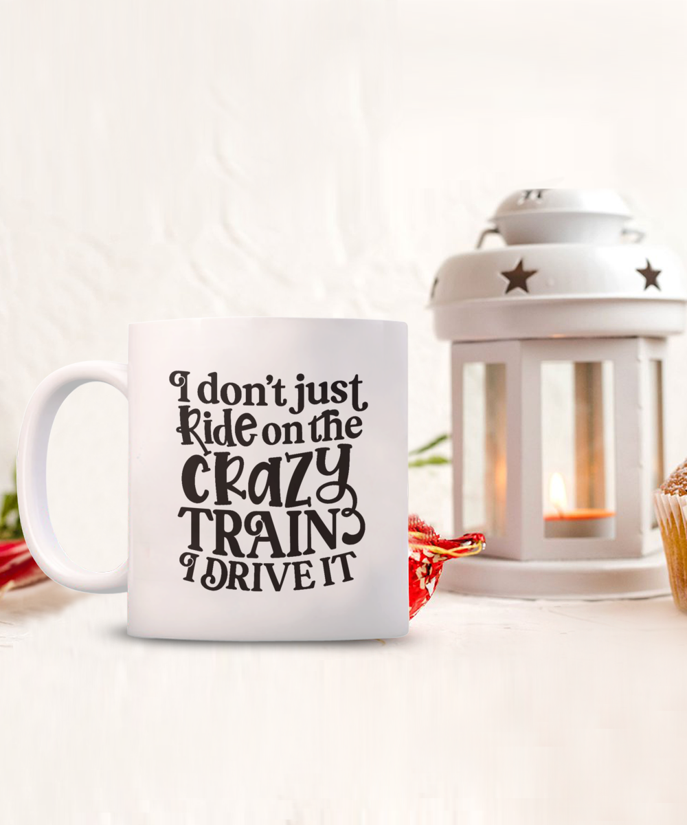 Crazy Train 15 oz White Mug