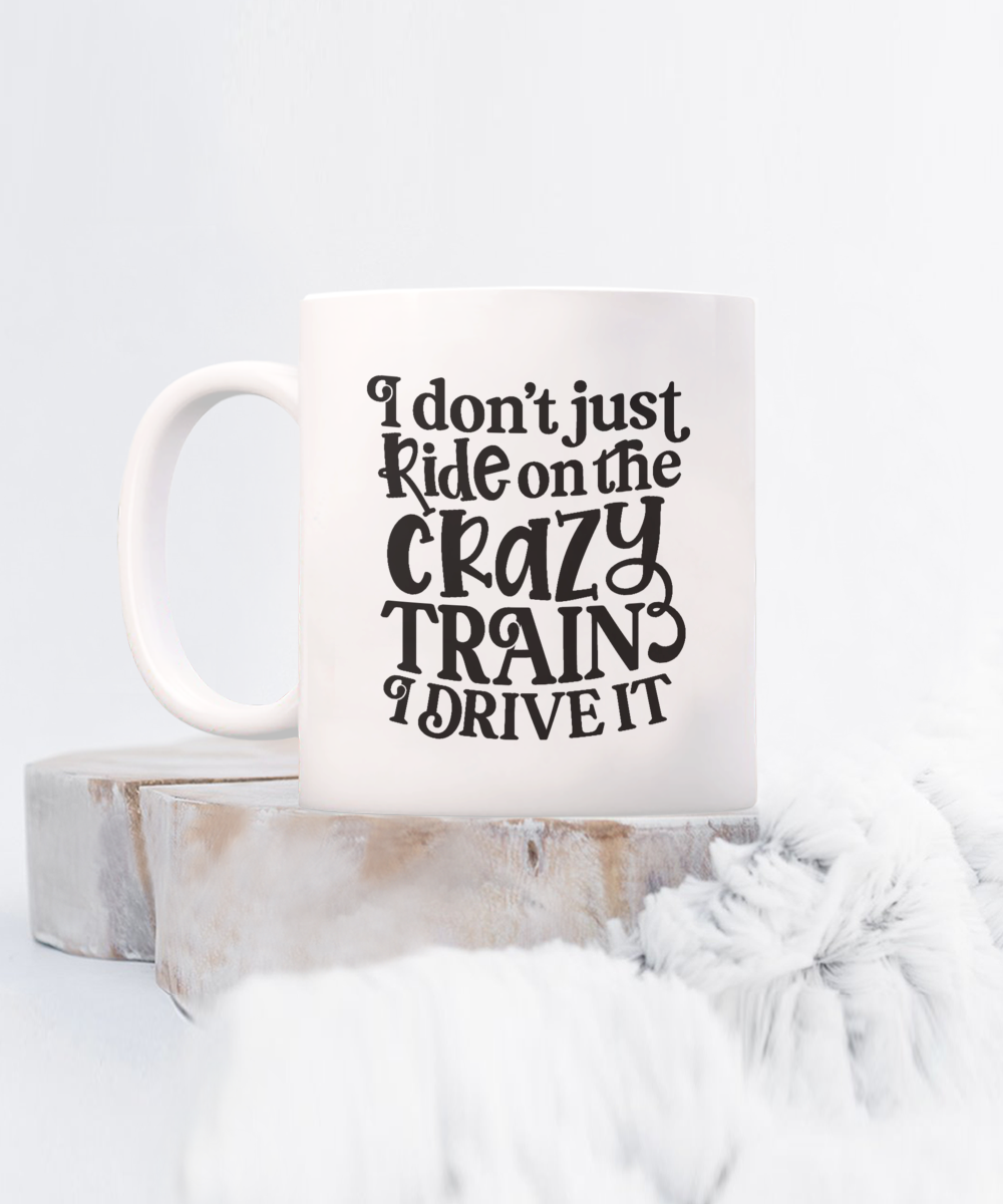 Crazy Train 15 oz White Mug