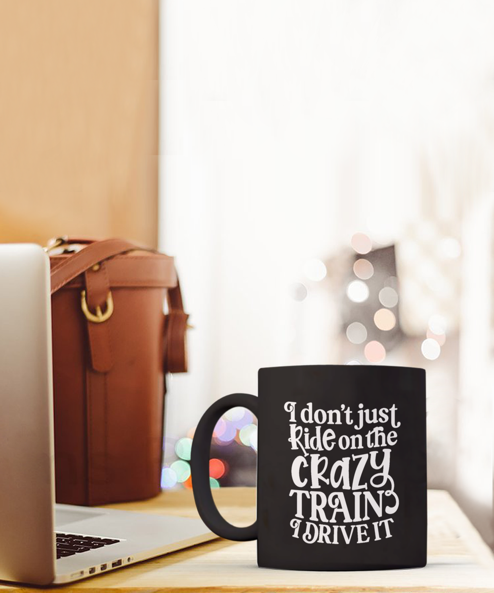 Crazy Train 11oz Black Mug