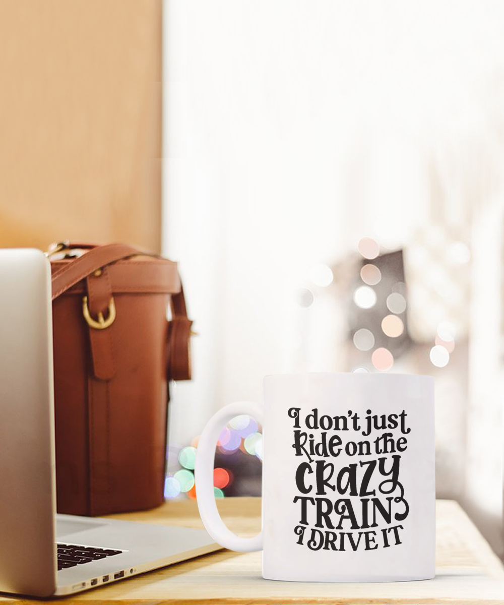 Crazy Train 15 oz White Mug