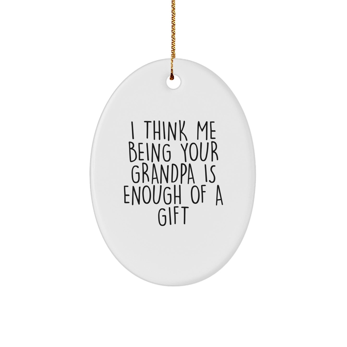 Grandpa Keepsake Christmas Ornament for Him Vibrant Quote Gift - Image 1