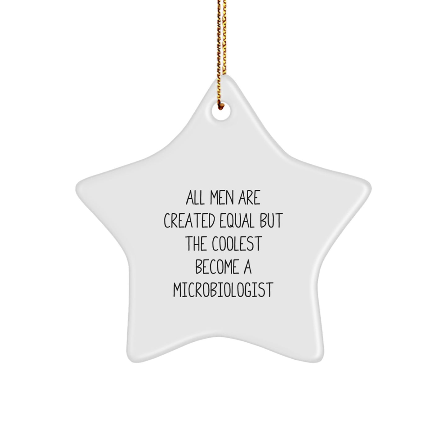 Funny Star Ornament Gifts from Men for Microbiologist Friends Christmas Unique - Image 1
