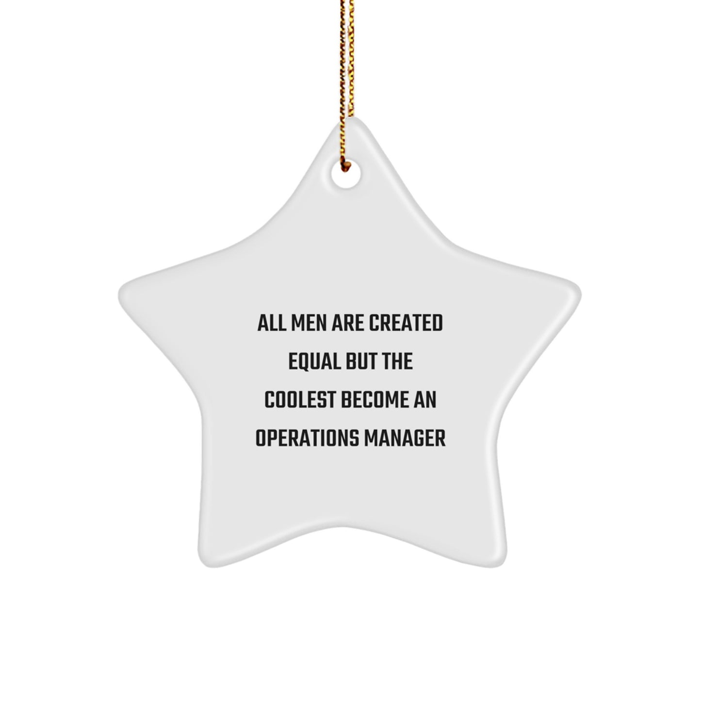 Funny Operations Manager Gifts for Men Star Ornament Christmas Unique Decorations from Friends Family Coworkers - Image 1