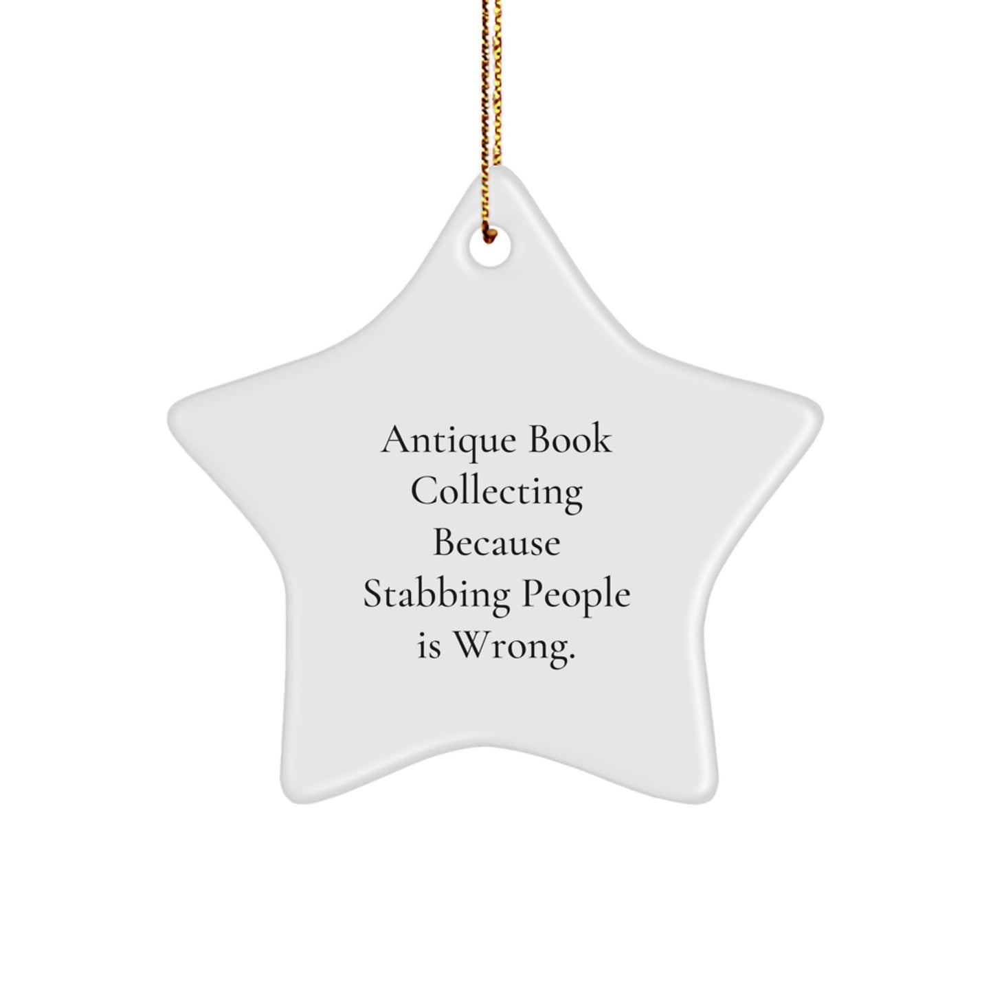 Antique Book Collecting Gifts from Friends - Star Ornament, Christmas Unique Presents for Women, Men, Family, Coworkers - Image 1