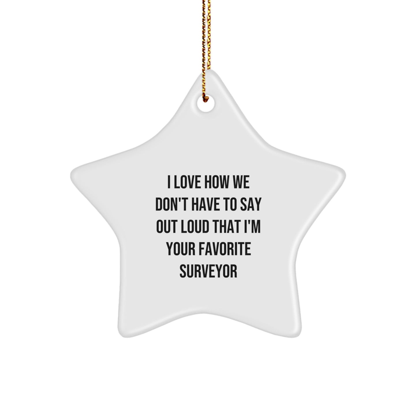 Funny Star Ornament Gifts from Mom for Favorite Surveyor on Christmas - Image 1