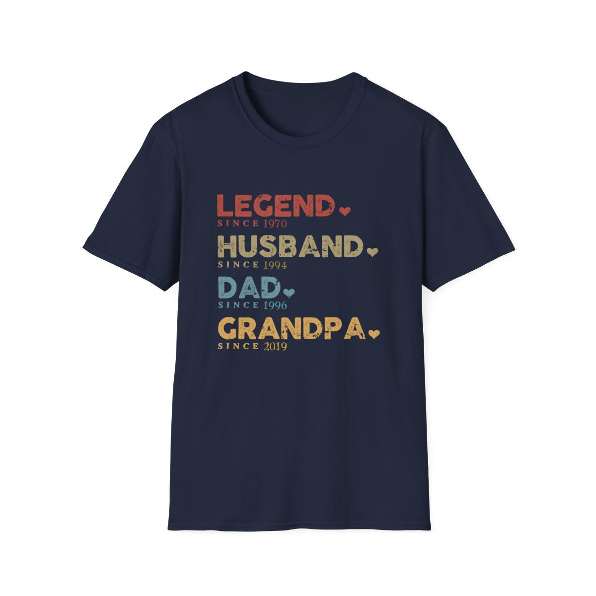 Legend, Husband, Dad, Grandpa - Personalized T-Shirt