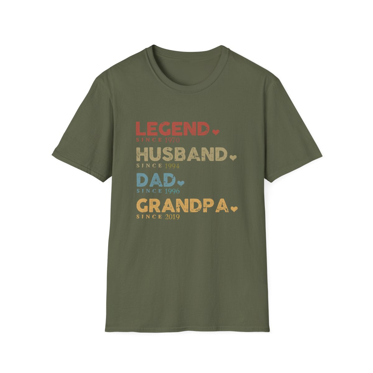 Legend, Husband, Dad, Grandpa - Personalized T-Shirt