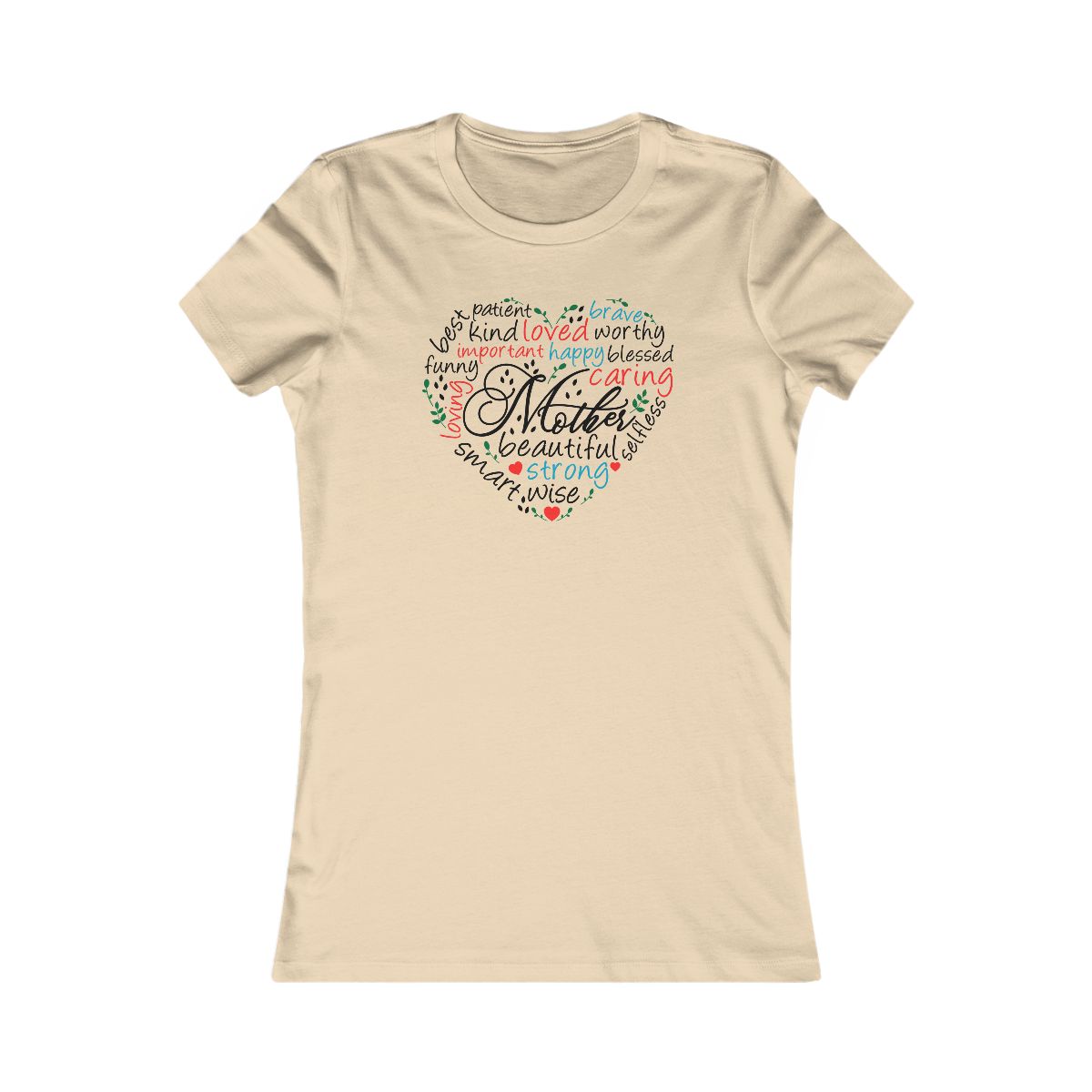 Mom Word Cloud Heart Women's Favorite T-Shirt