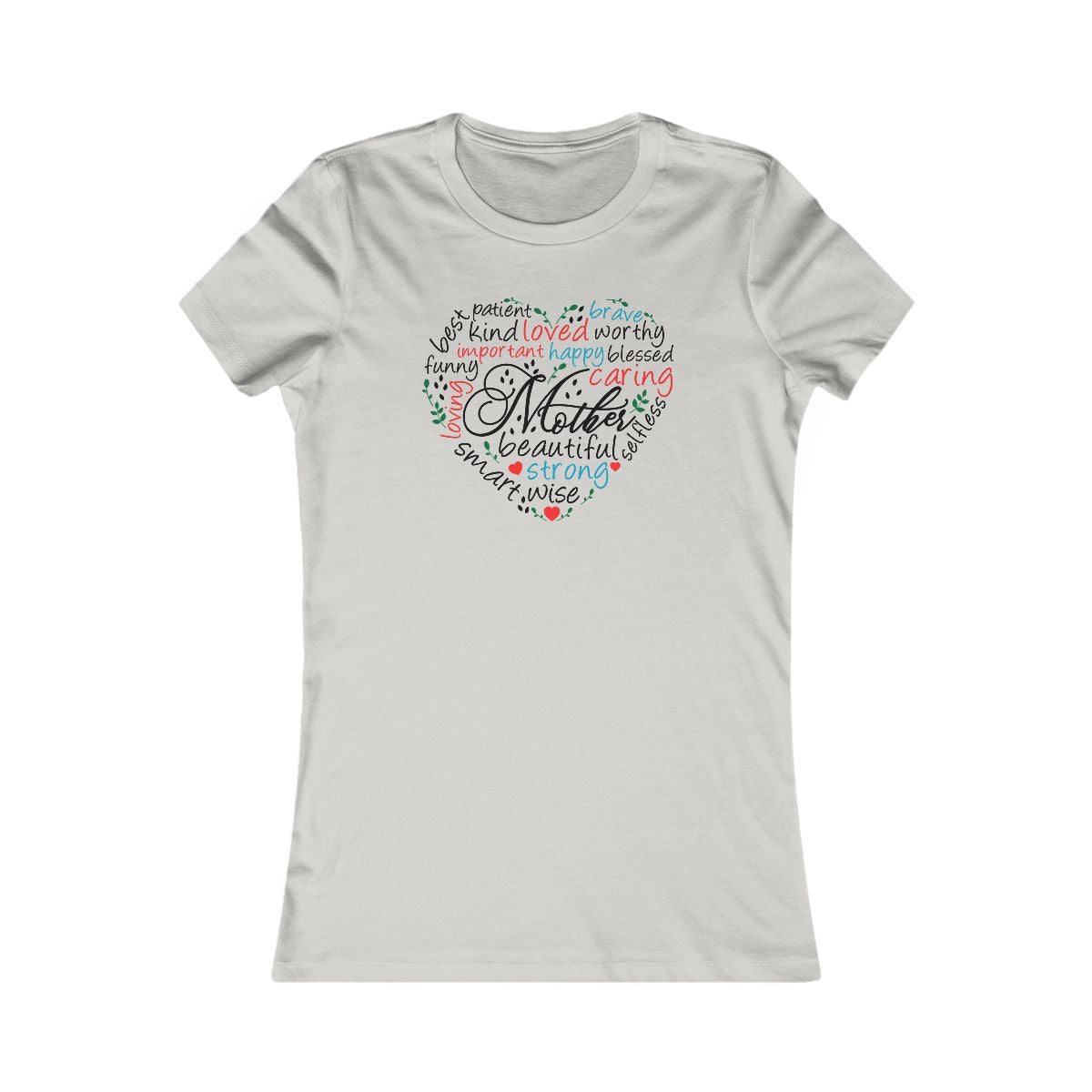 Mom Word Cloud Heart Women's Favorite T-Shirt