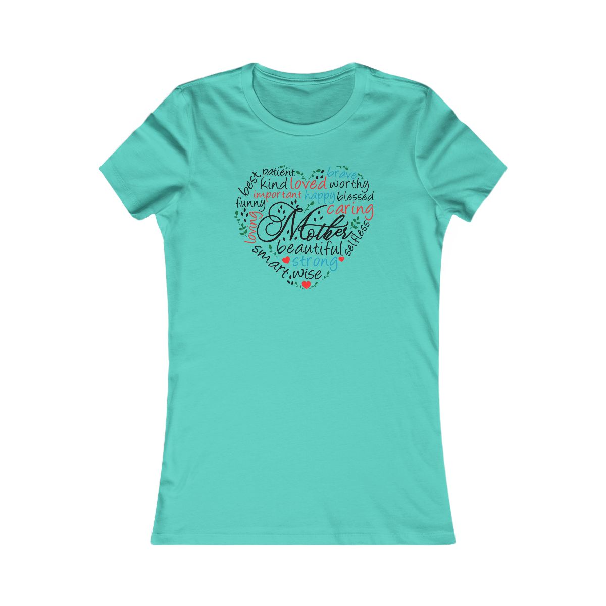 Mom Word Cloud Heart Women's Favorite T-Shirt