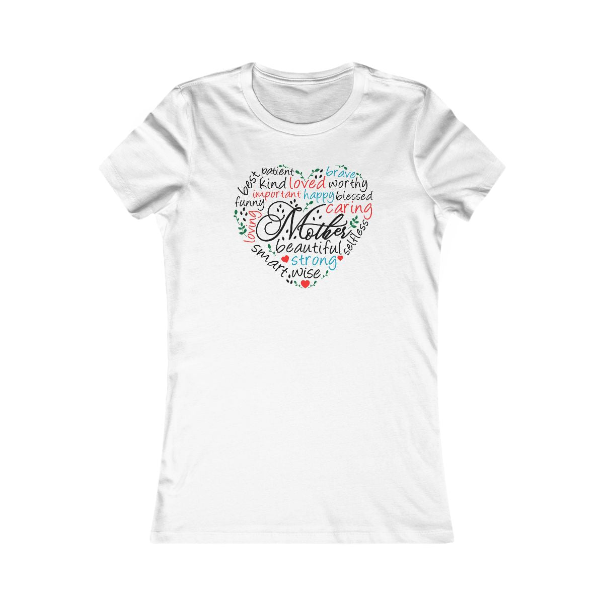 Mom Word Cloud Heart Women's Favorite T-Shirt